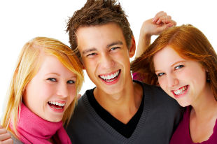 stock photo of a group of teens