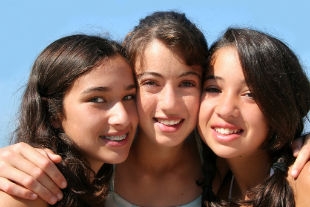 stock photo of 3 girls